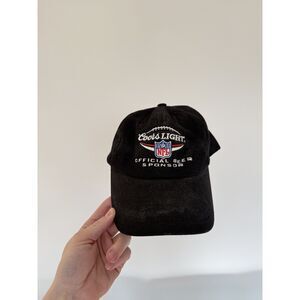 VTG Vintage Coors Light NFL Beer Sponsor 100% cotton black baseball cap